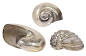 (3) ITALIAN SILVER-COATED NAUT