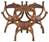 (3) ITALIAN WALNUT SAVONAROLA