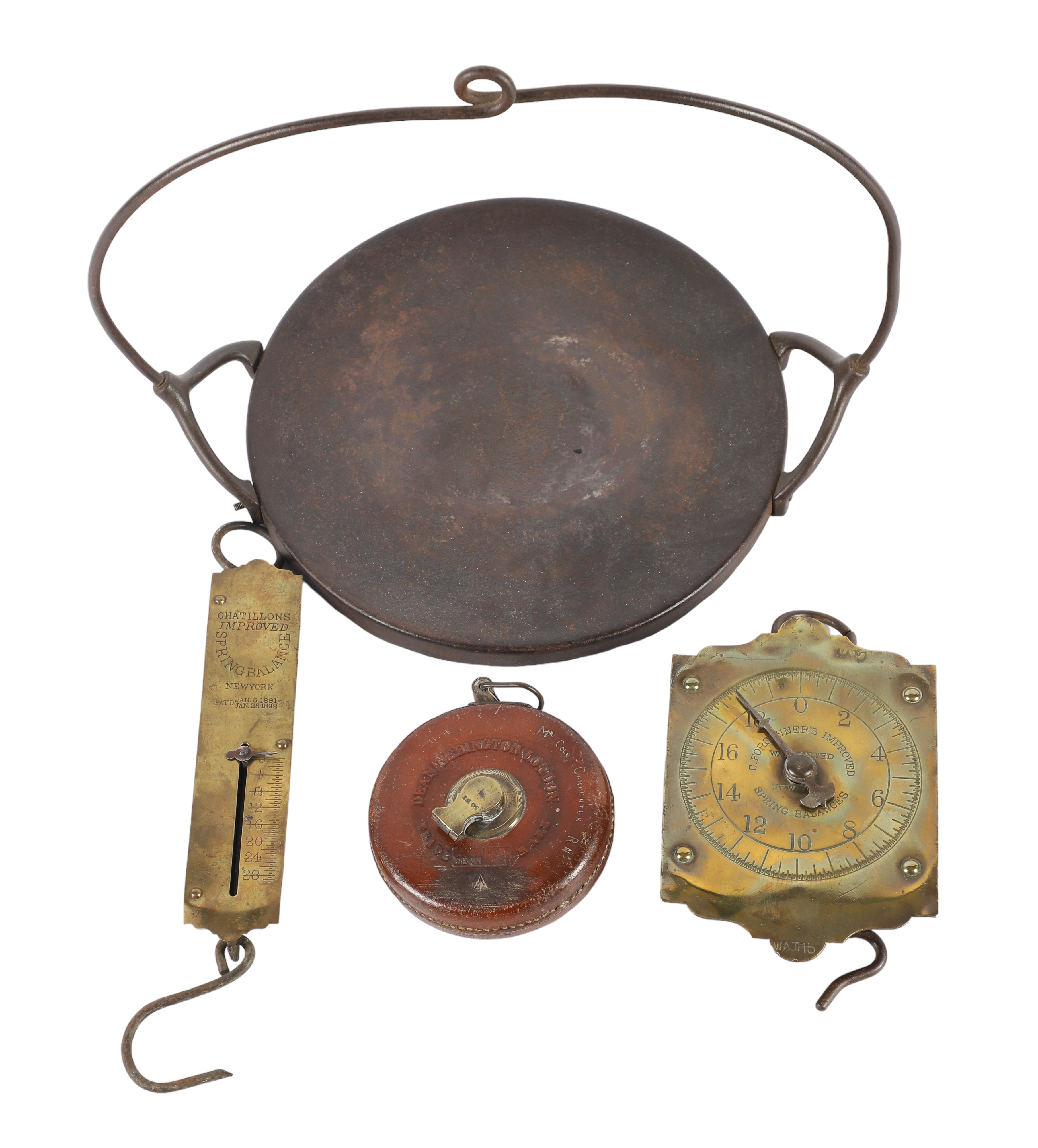 (3) Items, c/o brass C