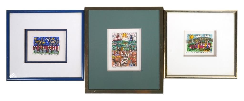 (3) JAMES RIZZI 3-D SIGNED AND