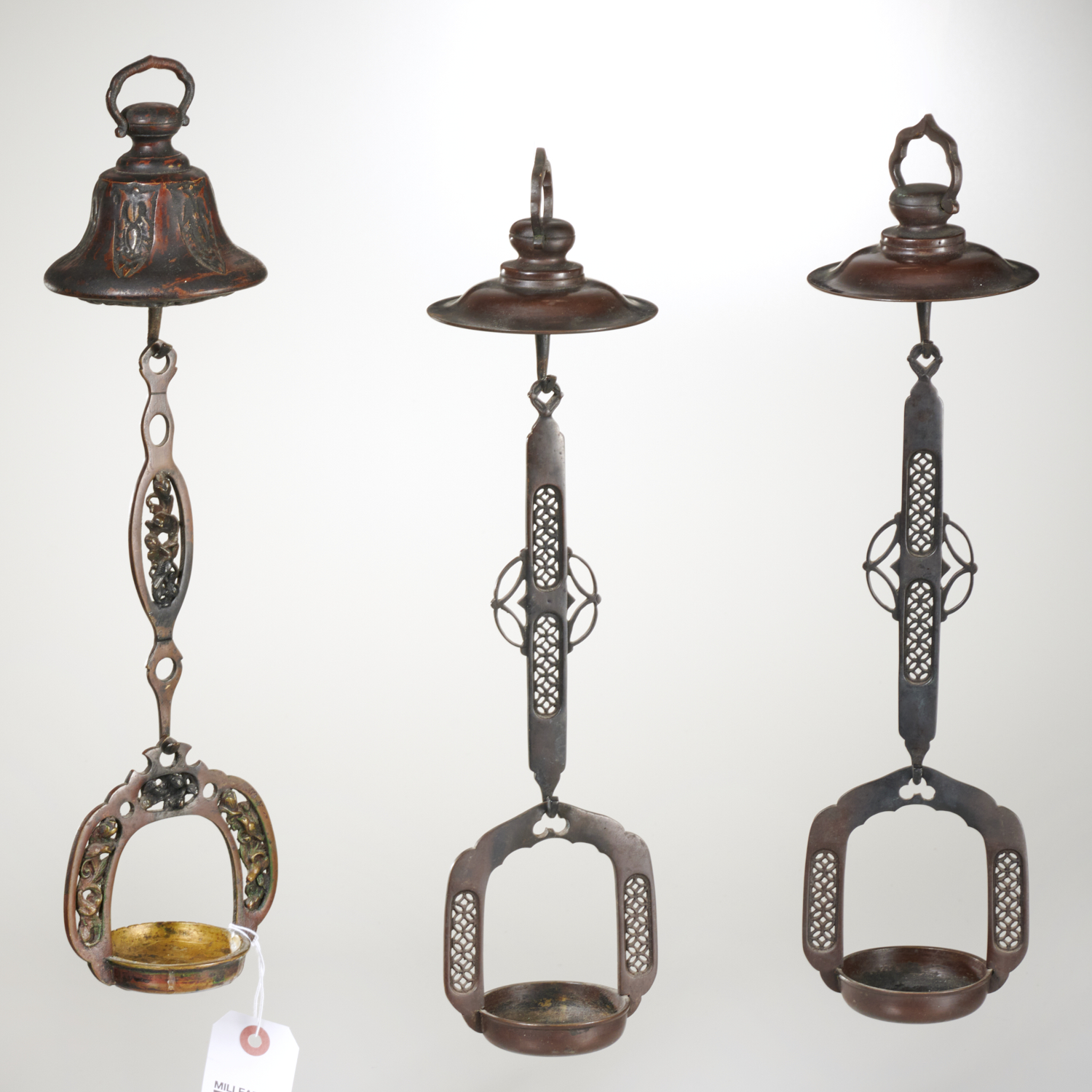 (3) JAPANESE BRONZE HANGING