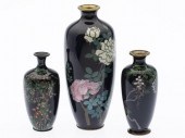 3 JAPANESE CLOISONNE MINIATURE