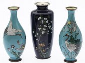 3 JAPANESE CLOISONNE MINIATURE