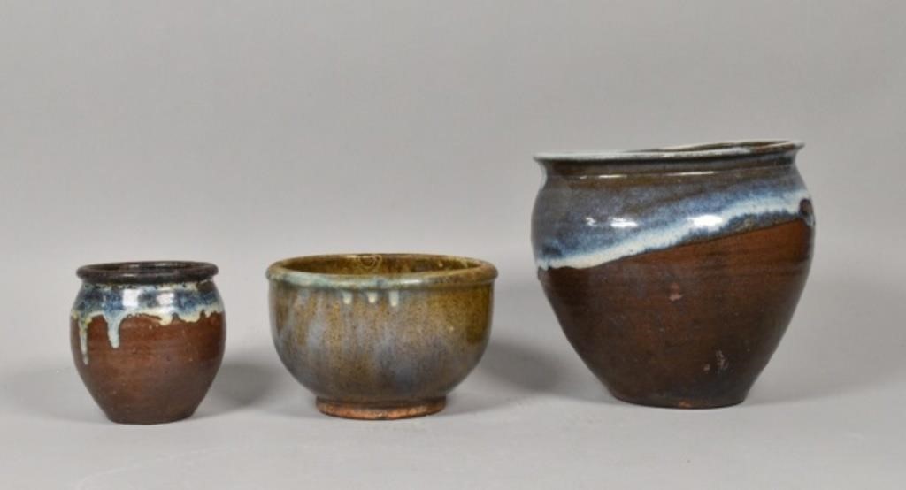 3 JAPANESE KARATSU POTTERY BOWLS3