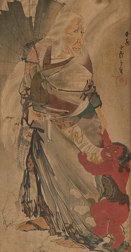 3 JAPANESE WATERCOLOR PAINTINGS