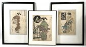 3 JAPANESE WOODBLOCK PRINTS: E