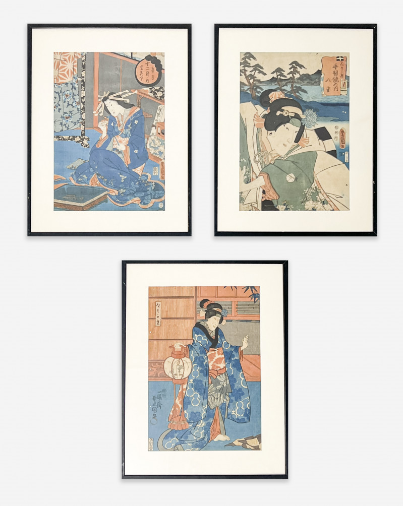3 JAPANESE WOODBLOCK PRINTS,