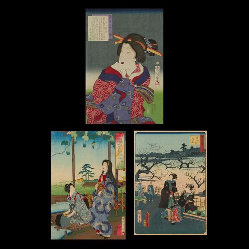 3 JAPANESE WOODBLOCK PRINTSGroup of