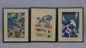 (3) JAPANESE WOODBLOCK UKIYO-E
