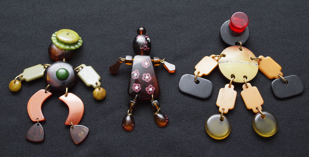 3 JIGGLY CRIB TOY FIGURES: 1)