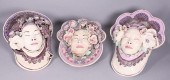 3 JILLIAN BARBER CERAMIC MASKS