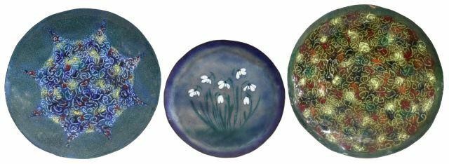 (3) JIM MILLAR MID-CENTURY ENAMEL