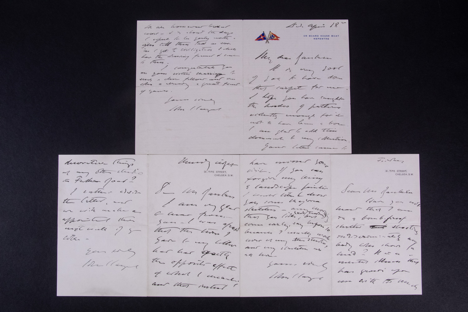 (3) JOHN SINGER SARGENT ALS LETTERS