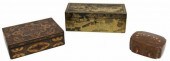 (3) LACQUERED & MARQUETRY DECO