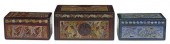 (3) LACQUERED WOOD BOXES, OLIN