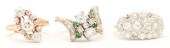 3 LADIES 14K & DIAMOND FASHION