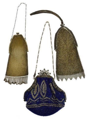 (3) LADIES SILVER RING MESH &