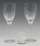 (3) LALIQUE FRANCE 'ANGE' CRYS