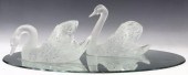 (3) LALIQUE FROSTED CRYSTAL SW
