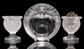 (3) LALIQUE 'TETE DE LION' CRY