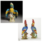 (3) LARGE CERAMIC PARROTS<br>2