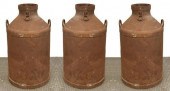 (3) LARGE FRENCH IRON MILK PAI