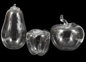 3 LARGE PCS. BLOWN GLASS-TOMAT