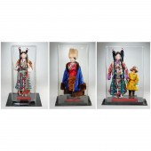 (3) LARGE TIBETAN COSTUMED FIG