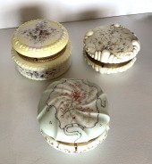 3 LARGE WAVECREST POWDER BOXES