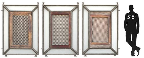 (3) LARGE WROUGHT IRON &AMP;