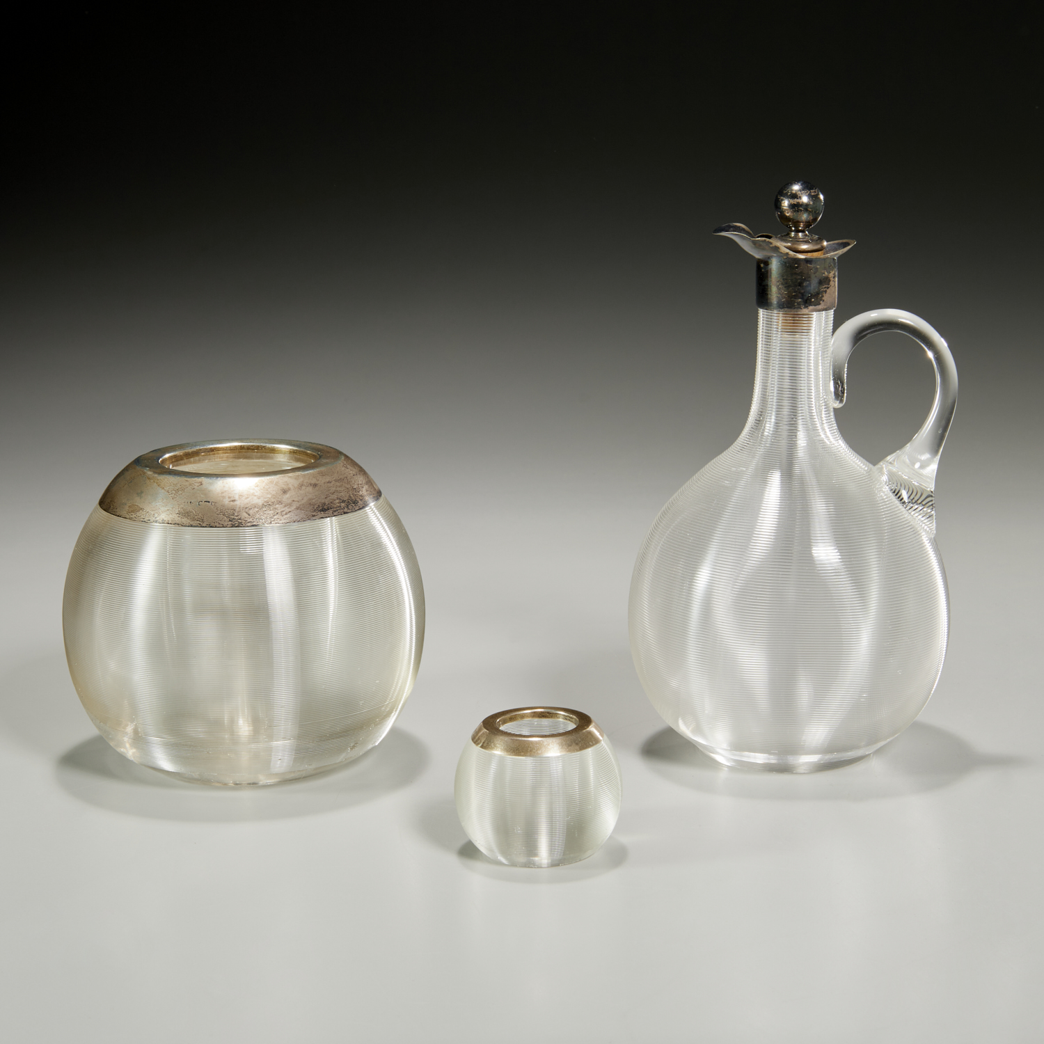 (3) LATE VICTORIAN SILVER MOUNTED