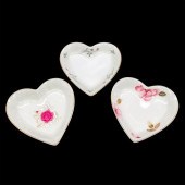 3 LENOX HEART SHAPED PORCELAIN