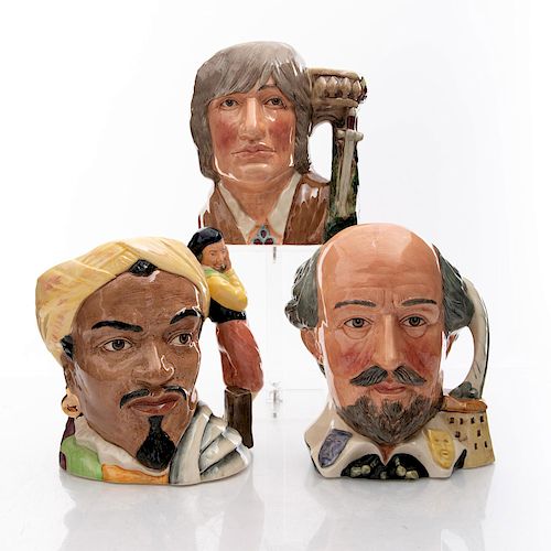 3 LG CHARACTER JUGS,