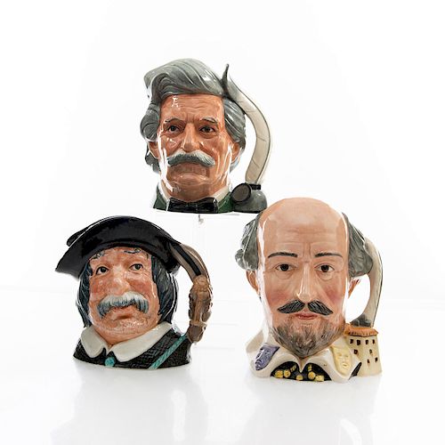 3 LG ROYAL DOULTON CHARACTER JUGS