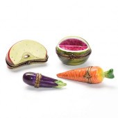 3 LIMOGES FRUIT AND VEGETABLES