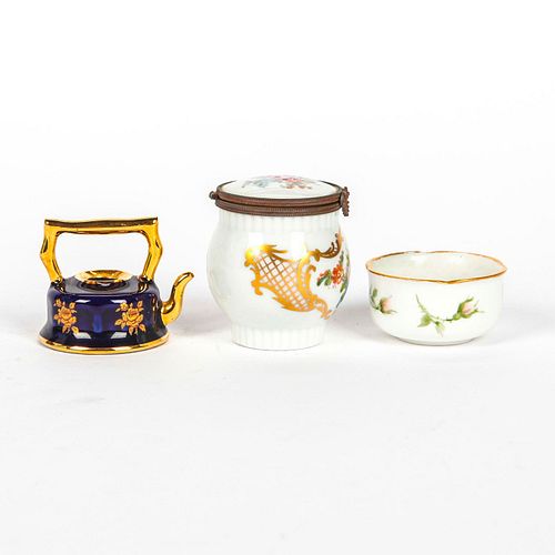 3 LIMOGES PORCELAIN