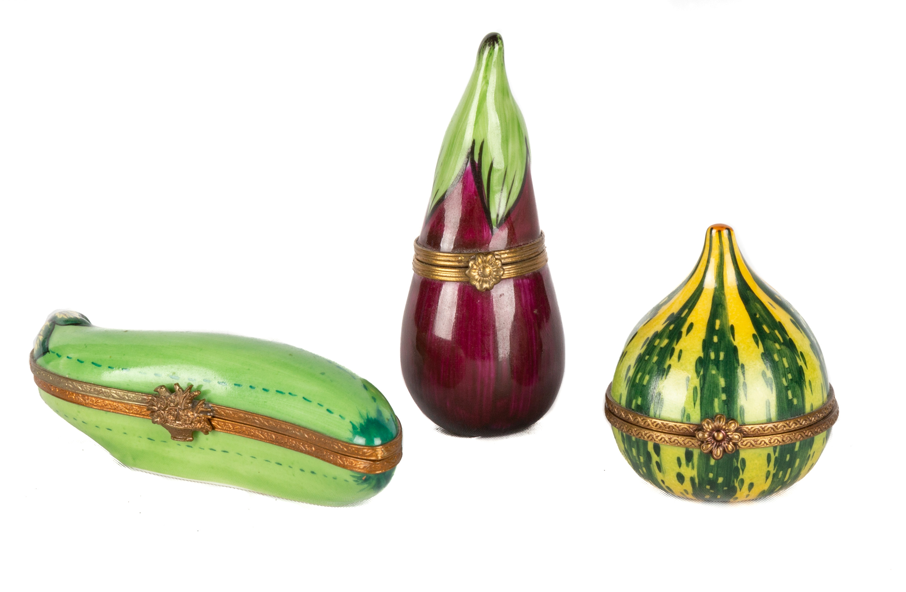 (3) LIMOGES VEGETABLE DRESSER BOXES