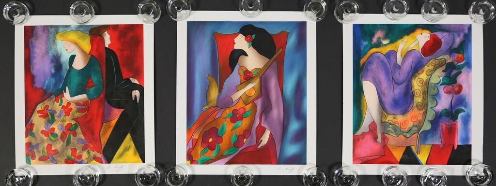 3 LINDA LE KINFF SERIGRAPHSLinda Le