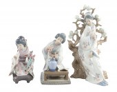 (3) Lladro Geisha figures to i
