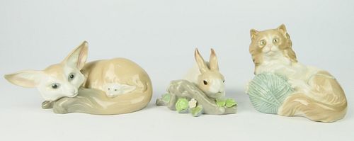 (3) LLADRO / NAO ANIMAL FIGURAL