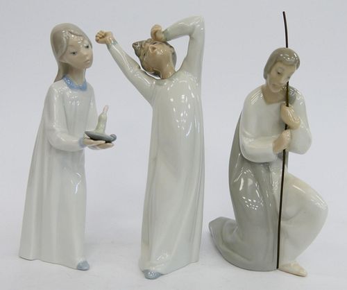 3 LLADRO & NAO PORCELAIN FIGURAL