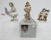 3 LLADRO PORCELAIN FIGURAL GRO