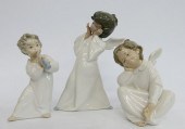 3 LLADRO PORCELAIN FIGURAL GRO