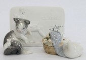 3 LLADRO PORCELAIN FIGURAL GRO