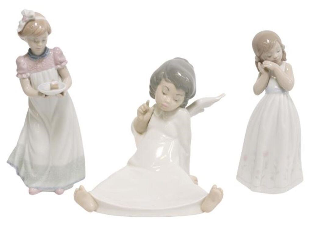 (3) LLADRO PORCELAIN FIGURES,