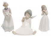 (3) LLADRO PORCELAIN FIGURES,