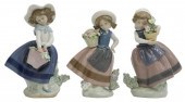 (3) LLADRO PORCELAIN FIGURES G
