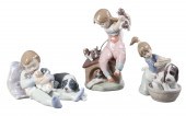 (3) Lladro porcelain figurines