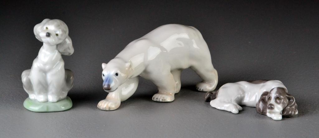 (3) Lladro Porcelain FigurinesTo