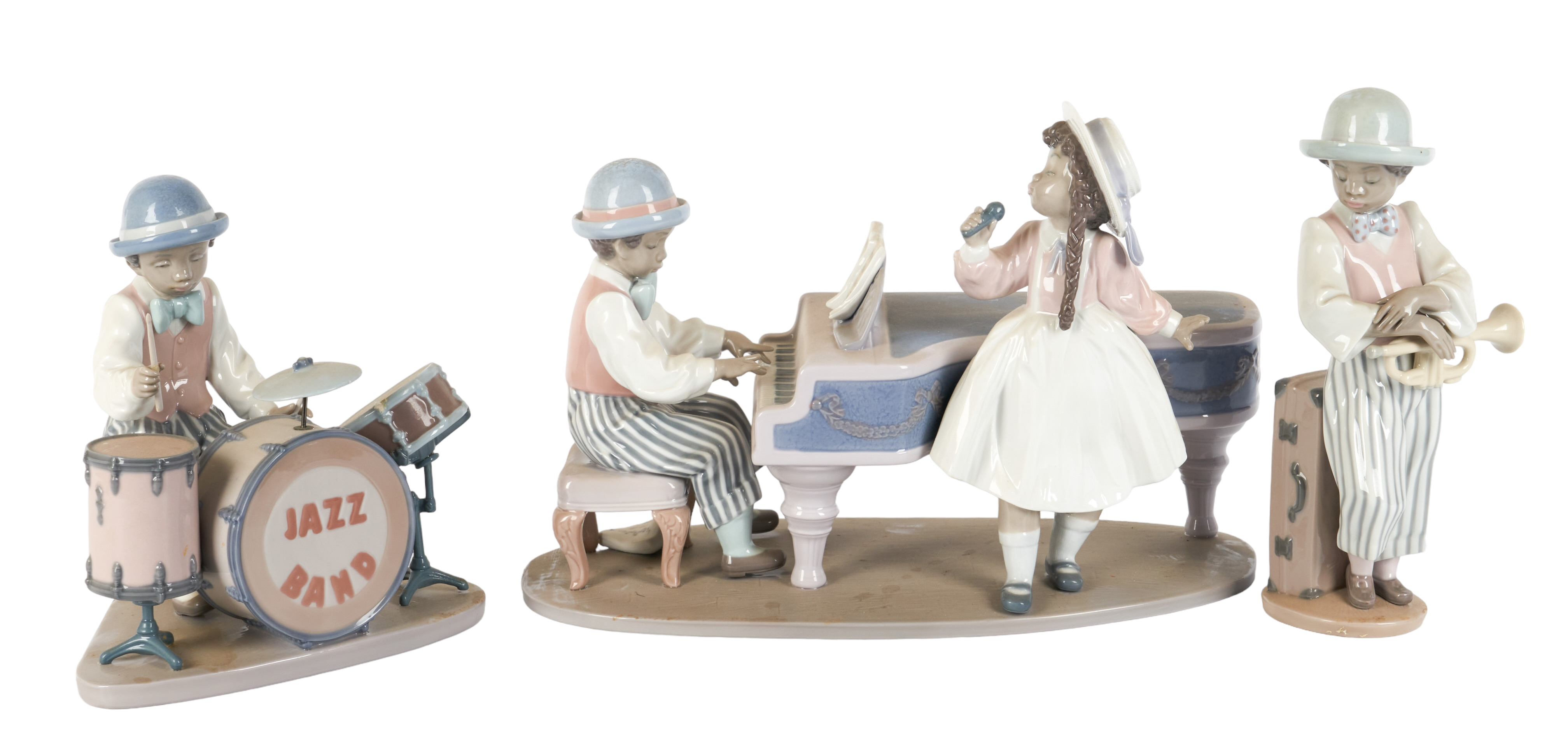 (3) Lladro porcelain Jazz Band